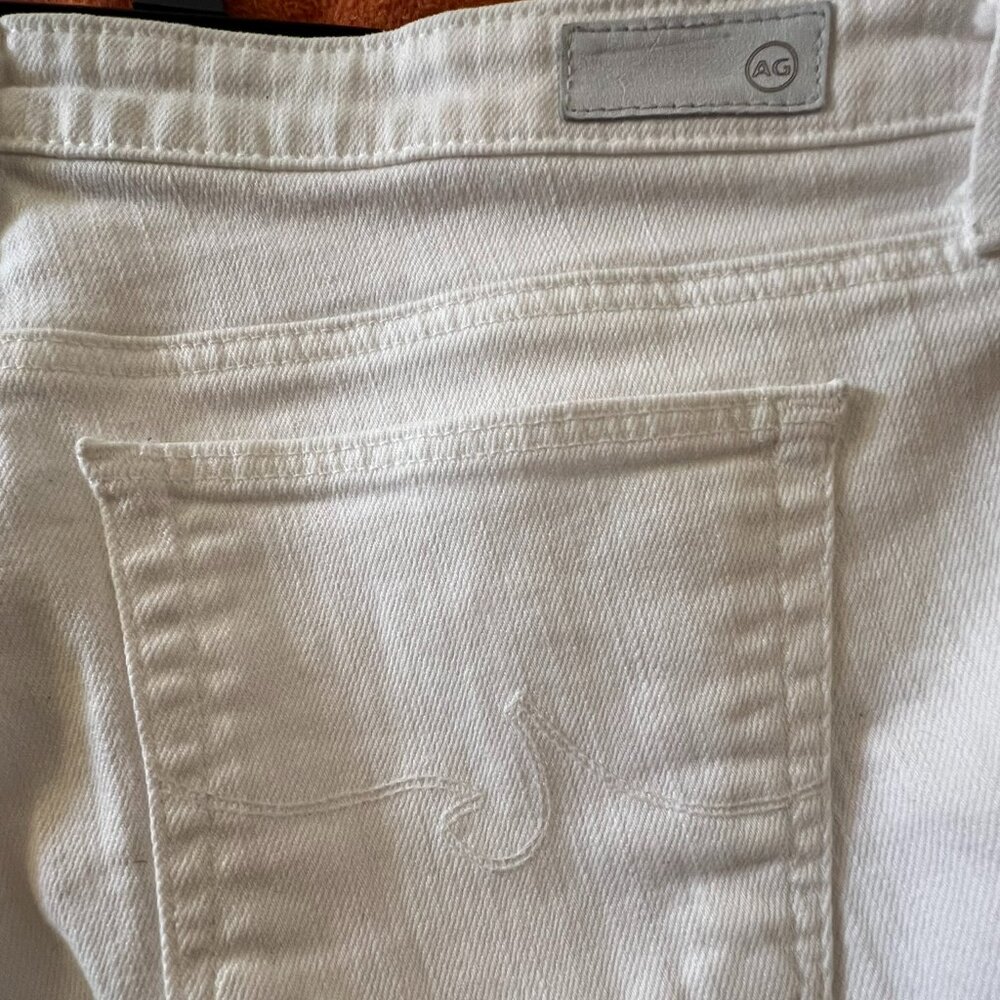 AG Adriano Goldschmied The Stilt Cigarette Leg White Jeans – size 30 - Picture 4 of 8